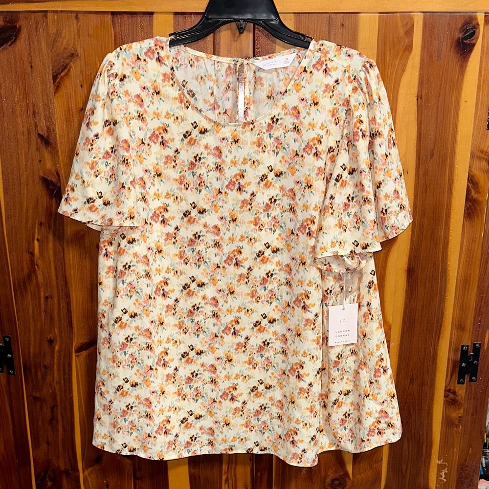 LC Lauren Conrad Floral Blouse
